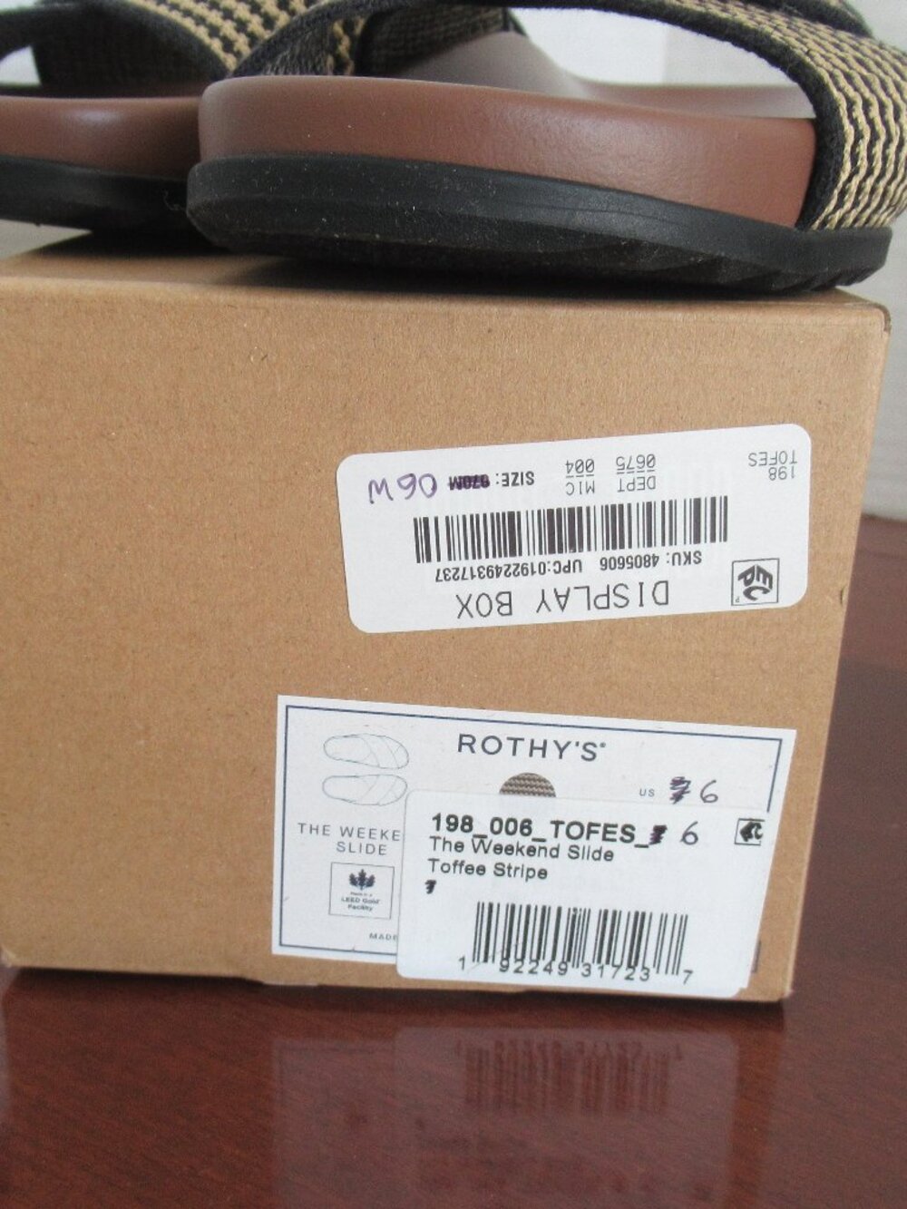 New Rothy’s The Weekend Slide Sandals Women’s Sz 6 M In Box Display Shoe - Picture 11 of 11